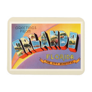 Orlando Florida FL Old Vintage Travel Souvenir Magneet
