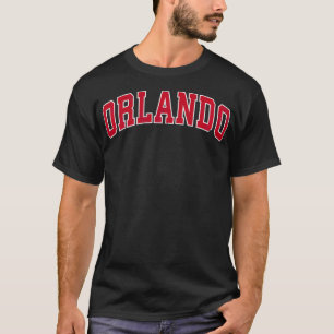 Orlando Florida FL Sports Design Red Desig T-shirt