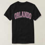 Orlando Florida FL Varsity Style Pink Tet Pullover (Design voorkant)