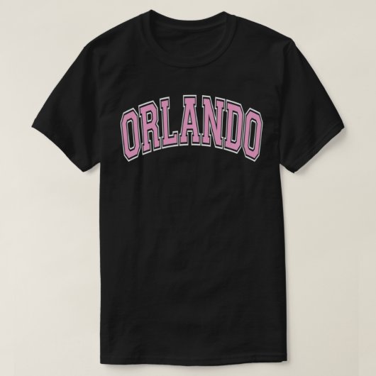 Orlando Florida FL Varsity Style Pink Tet Pullover (Design voorkant)