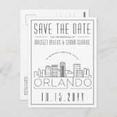 Orlando, Florida | Gestileerde skyline De datum op Briefkaart (Voorkant / Achterkant)