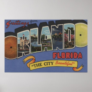Orlando, Florida - Grote letterscènes Poster