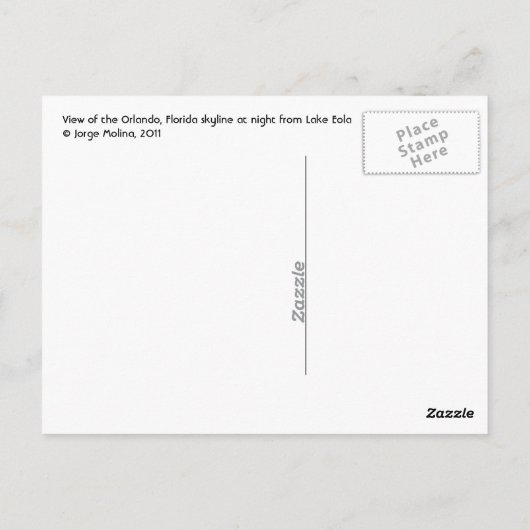 Orlando, Florida, het toeristencentrum van de were Briefkaart (Achterkant)