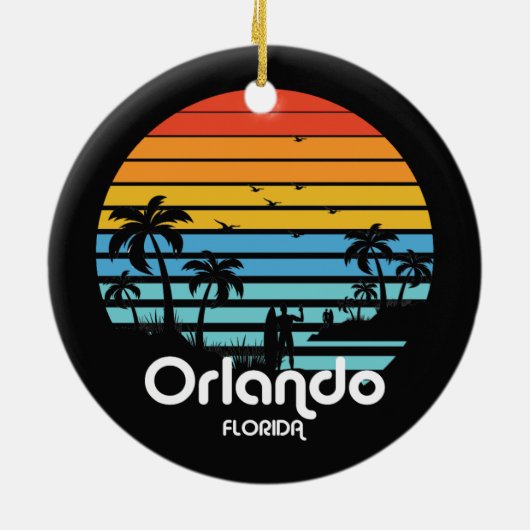 Orlando, Florida Keramisch Ornament (Achterkant)