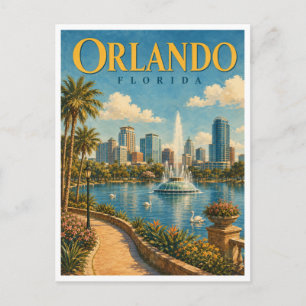 Orlando Florida Lake Eola GeoSaga Briefkaart