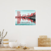 ORLANDO FLORIDA - LAKE EOLA POSTER (Keuken)