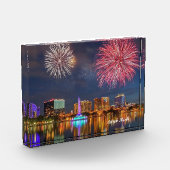 Orlando Florida Lake Eola Vuurwerk & Fontein Fotoblokken (Links)