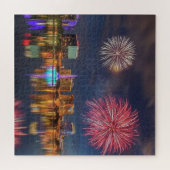 Orlando Florida Lake Eola Vuurwerk & Fontein Legpuzzel (Horizontaal)