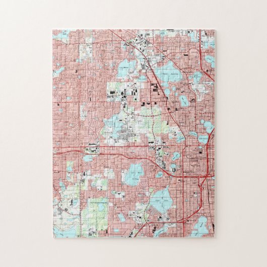 Orlando Florida Map (1995) Legpuzzel (Verticaal)