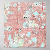 Orlando Florida Map (1995) Poster (Voorkant)