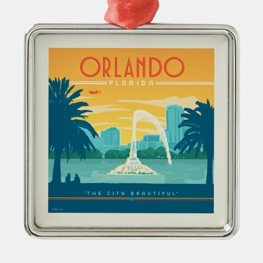 Orlando Florida Metalen Ornament (Voorkant)