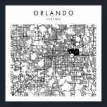 Orlando Florida Minimal Modern Street Map Poster<br><div class="desc">Orlando Florida Minimal Modern Street Map</div>