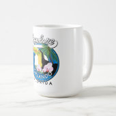 Orlando Florida onderzoekt retro logo. Koffiemok (Voorkant rechts)