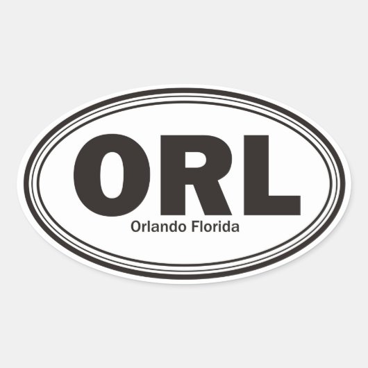 Orlando Florida Ovale Sticker (Voorkant)