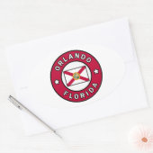 Orlando Florida Ovale Sticker (Envelop)
