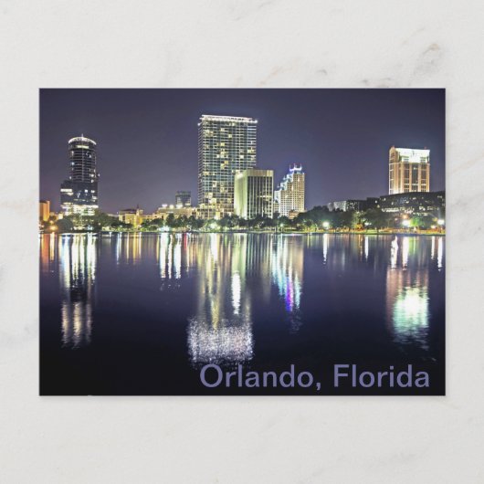 Orlando, Florida over het meer van Eola Briefkaart (Voorkant)