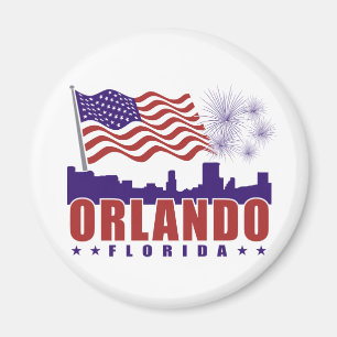 Orlando Florida Patriotic Magnet