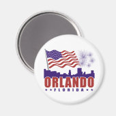Orlando Florida Patriottische Magneet (Voorkant / Achterkant)