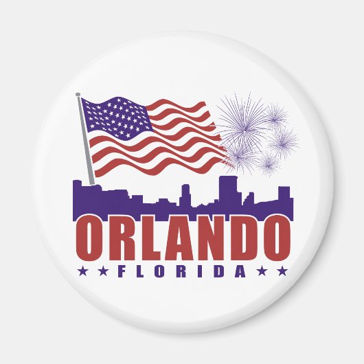 Orlando Florida Patriottische Magneet (Voorkant)