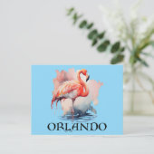 Orlando Florida Pink Flamingo Briefkaart (Staand voorkant)