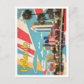Orlando Florida Pop Art Travel Illustratie Briefkaart (Voorkant)