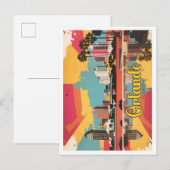 Orlando Florida Pop Art Travel Illustratie Briefkaart (Voorkant / Achterkant)