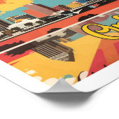 Orlando Florida Pop Art Travel Illustratie Poster (Hoek)