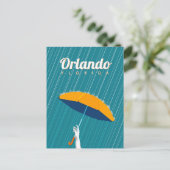 Orlando, Florida - Regen Feestdagenkaart (Staand voorkant)