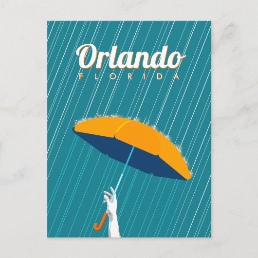 Orlando, Florida - Regen Feestdagenkaart (Voorkant)