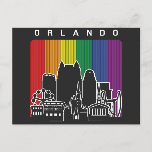 Orlando Florida Regenboog Vlag LGBTQAI Pride Briefkaart (Voorkant)