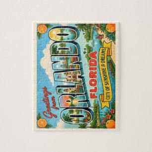 Orlando Florida Reis in Vintage Stijl Legpuzzel