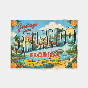 Orlando Florida Reis naar het verleden Fleece Deken