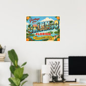 Orlando Florida Reis naar het verleden Poster (Thuiskantoor)