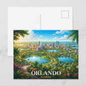 Orlando Florida Reizen Briefkaart (Voorkant / Achterkant)