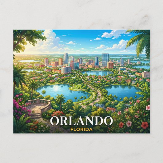Orlando Florida Reizen Briefkaart (Voorkant)