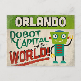Orlando Florida Robot - Funny  Briefkaart