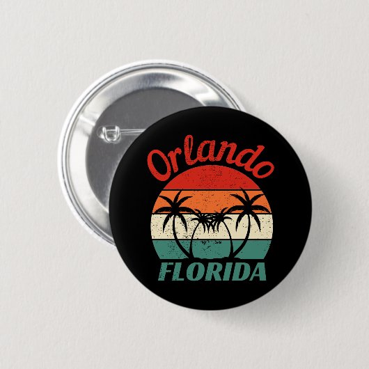 Orlando Florida Ronde Button 5,7 Cm (Voorkant /achterkant)