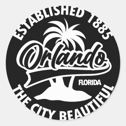 Orlando, Florida Ronde Sticker (Voorkant)