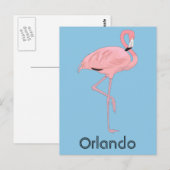 Orlando Florida Roze Flamingo Briefkaart (Voorkant / Achterkant)