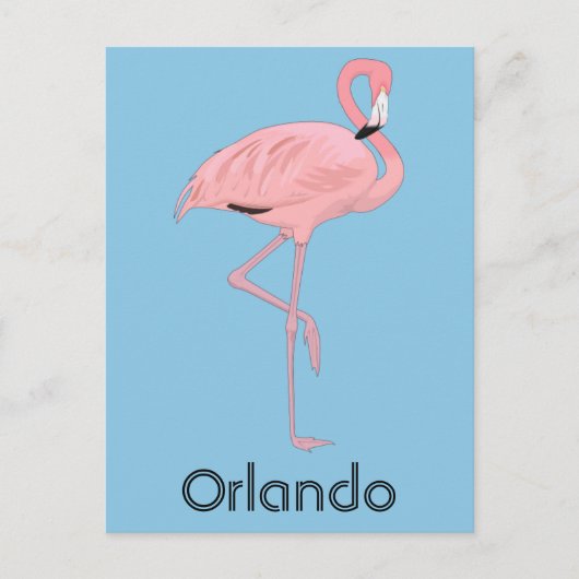 Orlando Florida Roze Flamingo Briefkaart (Voorkant)