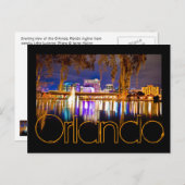 Orlando, Florida 's nachts van het Lucerne meer. Briefkaart (Voorkant / Achterkant)