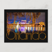Orlando, Florida 's nachts van het Lucerne meer. Briefkaart (Voorkant)