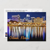 Orlando, Florida 's nachts van het Lucerne meer. Briefkaart (Voorkant / Achterkant)