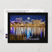 Orlando, Florida 's nachts van het Lucerne meer. Briefkaart (Voorkant / Achterkant)