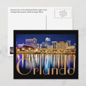 Orlando, Florida 's nachts van het Lucerne meer. Briefkaart (Voorkant / Achterkant)