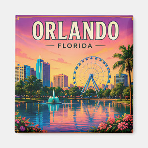 🎡 Orlando Florida Silhouette En Lake Eola Magneet