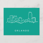 Orlando Florida Skyline Briefkaart (Voorkant)