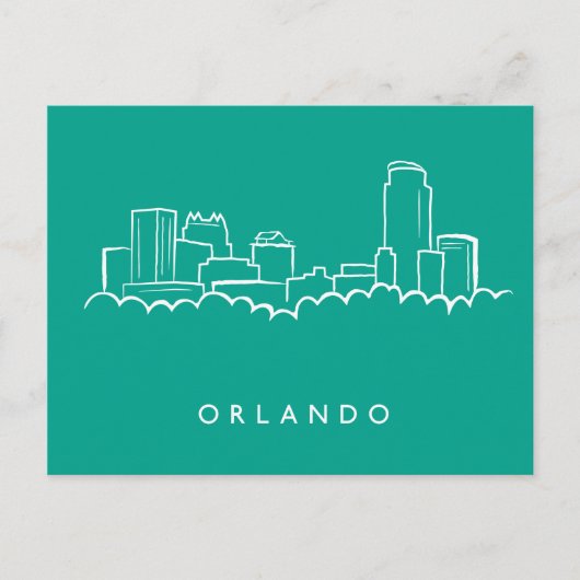 Orlando Florida Skyline Briefkaart (Voorkant)