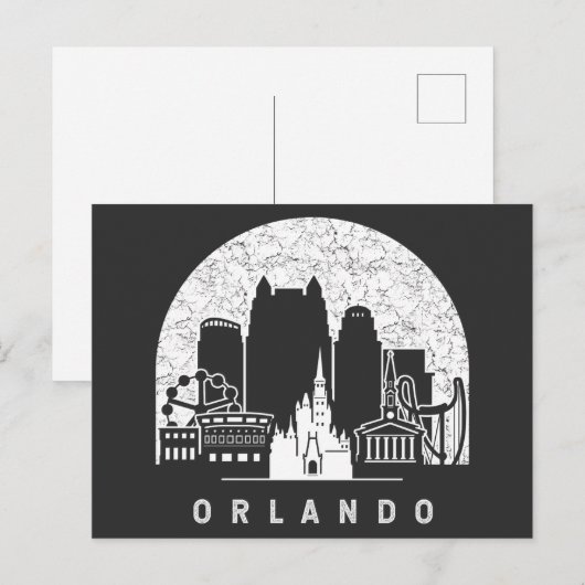 Orlando Florida  Skyline Briefkaart (Voorkant / Achterkant)
