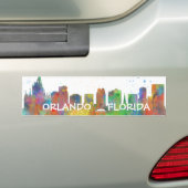 ORLANDO, FLORIDA SKYLINE BUMPERSTICKER (Op auto)
